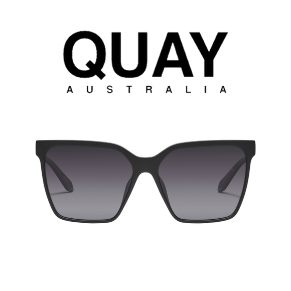 Quay Australia Accessories - New! QUAY AUSTRALIA- Level Up Remixed- Matte Black/Smoke Polarized
